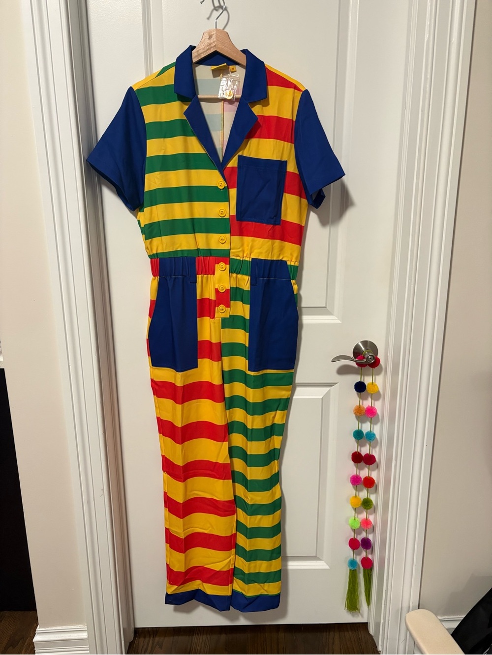 Kids Colorblock Striped Jumpsuit - Multi